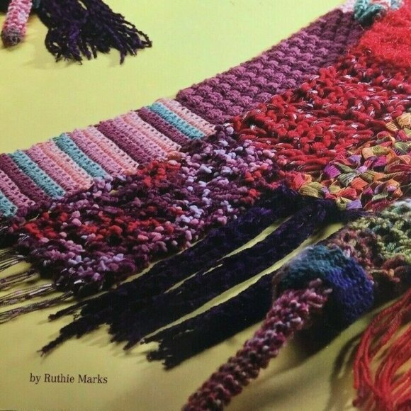Crochet ASN American School of Needlework In-Style Scarves Long/Short Patterns - Picture 4 of 4